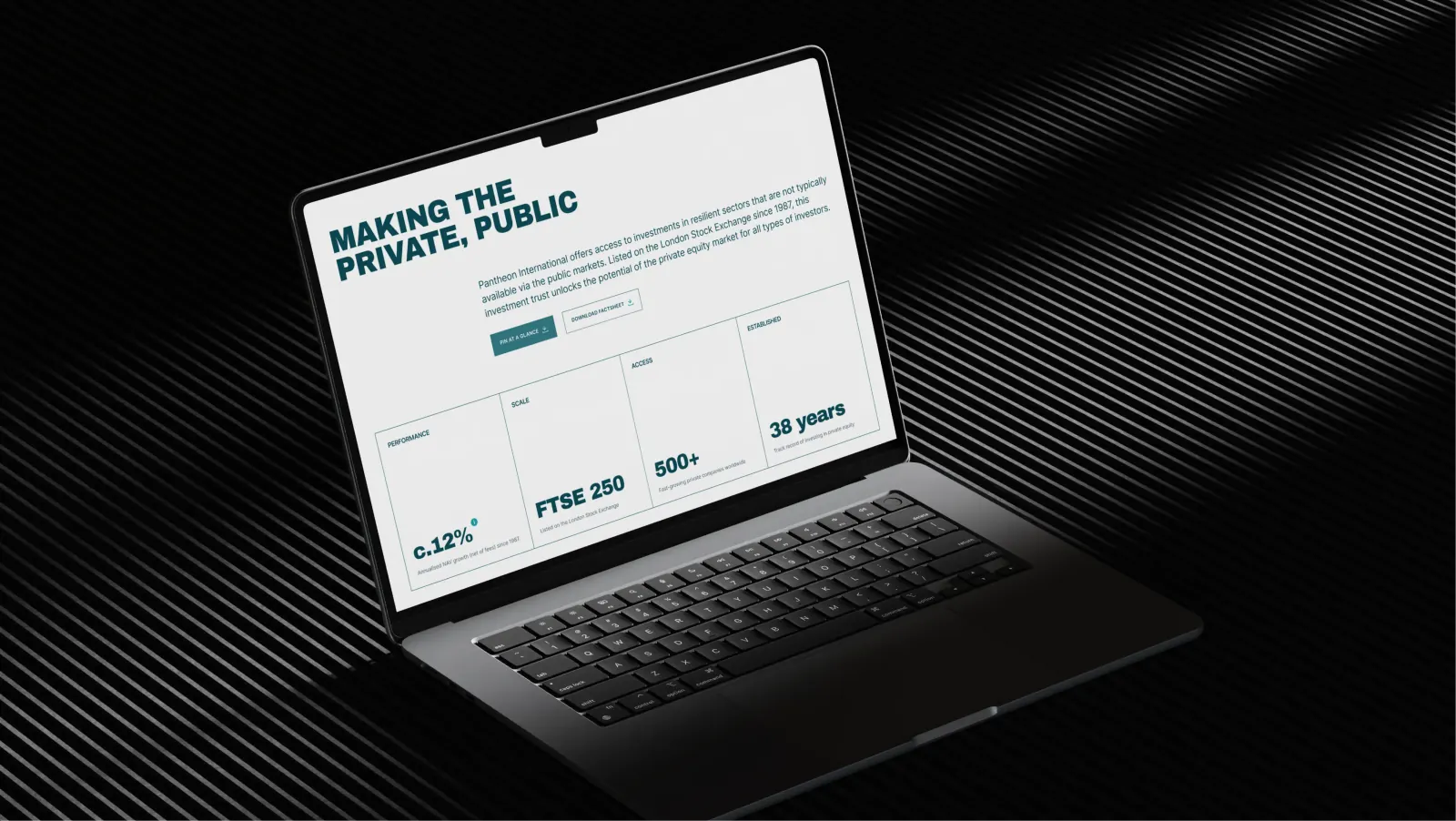 Pantheon International platform pages